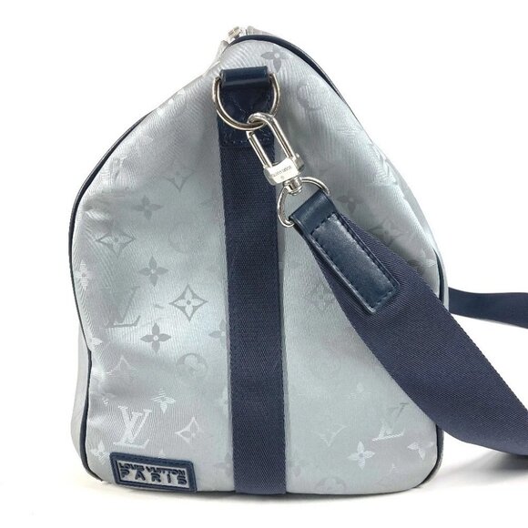 LOUIS VUITTON M44170 Monogram satellite Keepall-Bandouliere 50 travel Duffle Bag - Picture 3 of 16